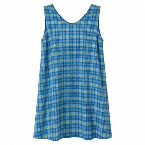 Vintage Expressions Madras Plaid Jumper Overall Dress Womens Size XL 90s Retro